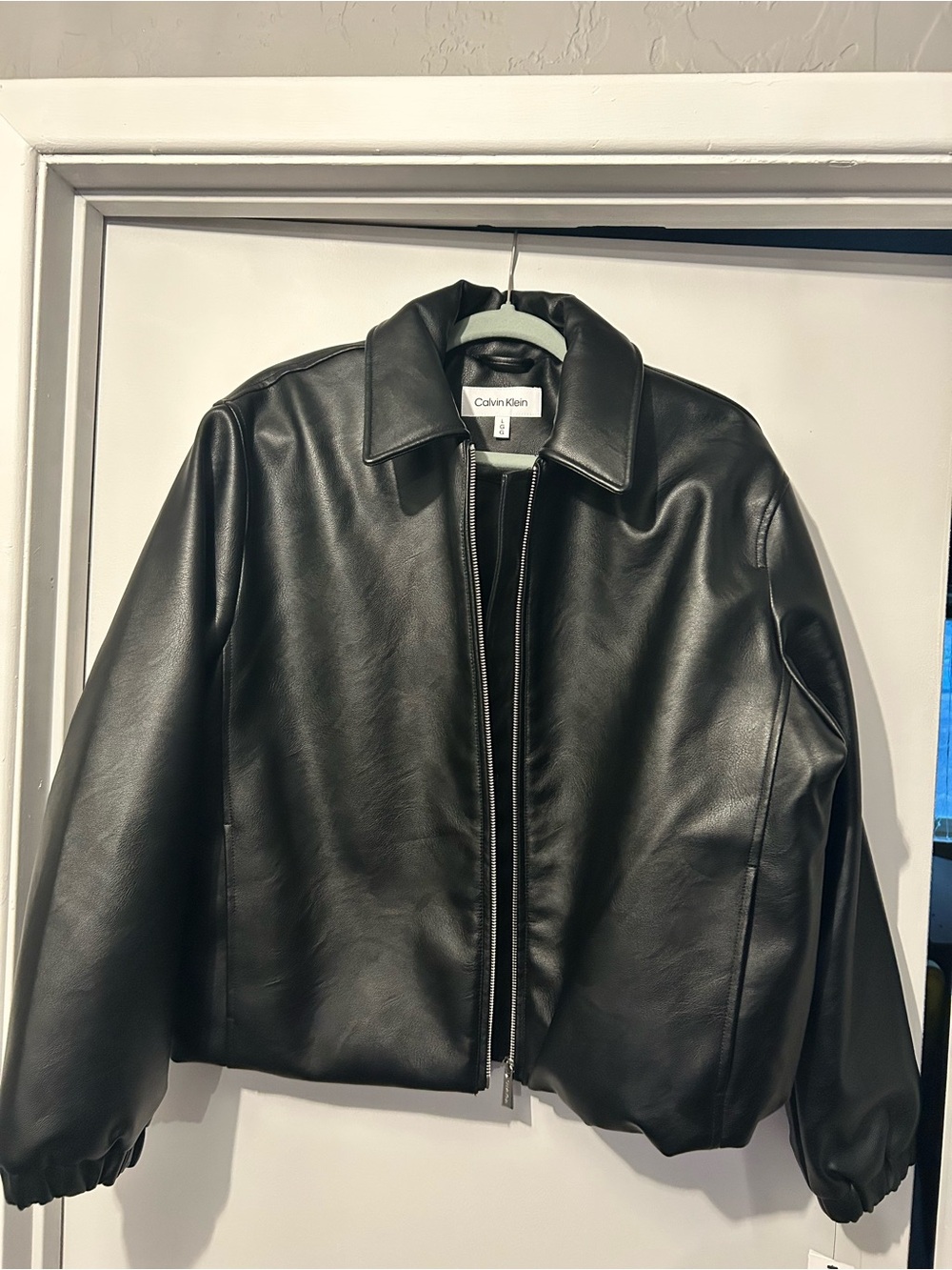 Calvin Klein Black Faux Leather Jacket